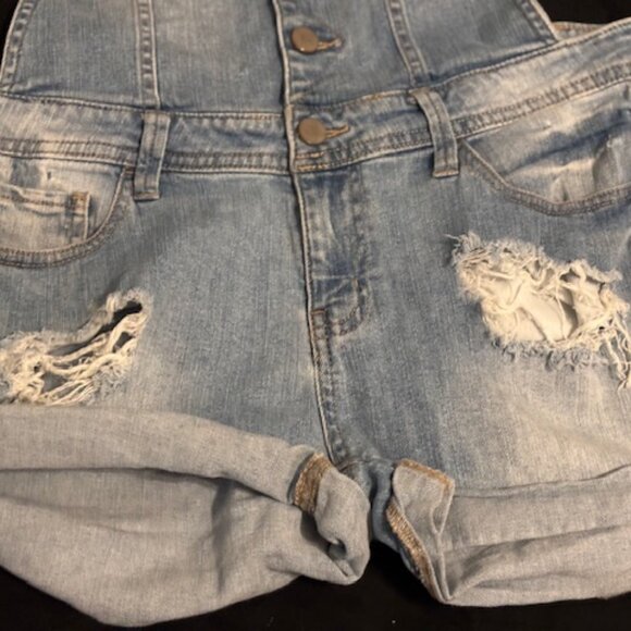 Light Wash Denim Overalls - Picture 4 of 5